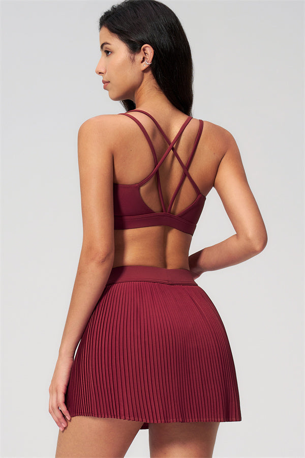 Women's Sports Bra & Tennis Skirt 2-Piece Set — Feminine Athleisure for Every Day – Athleisure | NonaEve