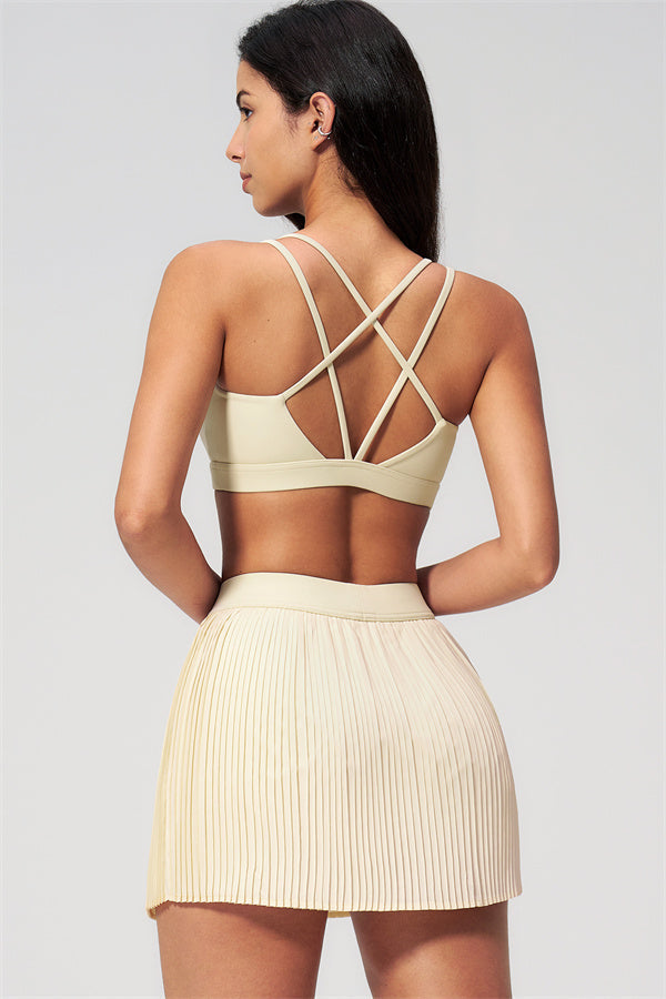 Women's Sports Bra & Tennis Skirt 2-Piece Set — Feminine Athleisure for Every Day – Athleisure | NonaEve