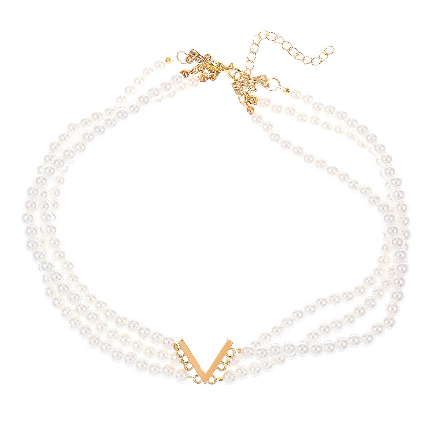 Pearl Female Style Creative Design V-shaped Jewelry Set – Jewelry Set | NonaEve