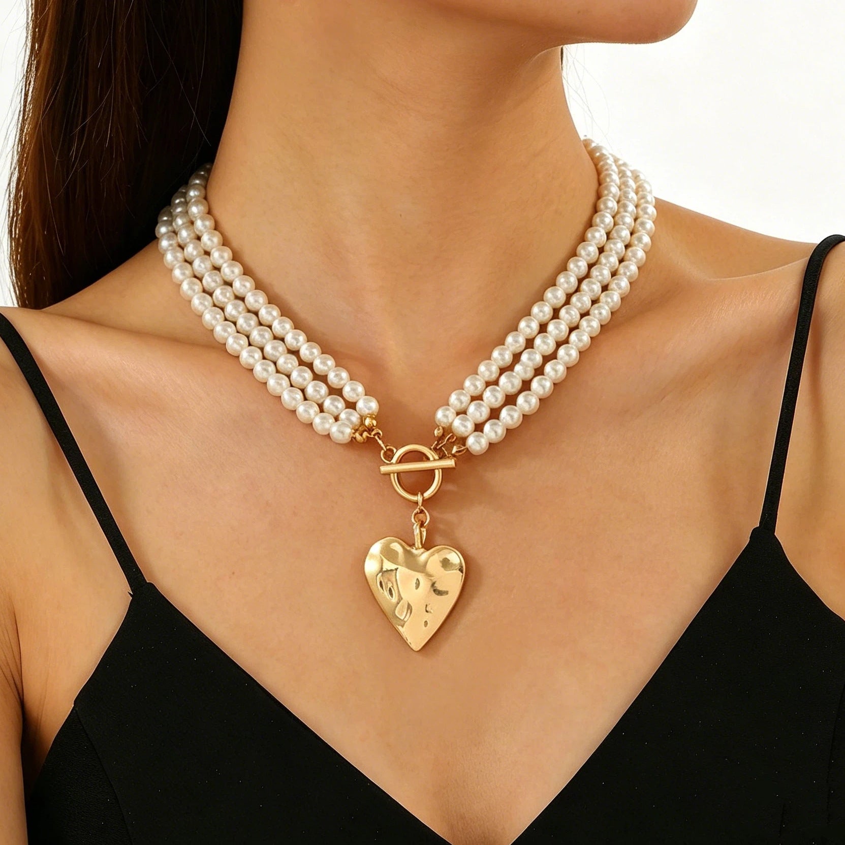 Pearl Female Style Creative Design V-shaped Jewelry Set – Jewelry Set | NonaEve