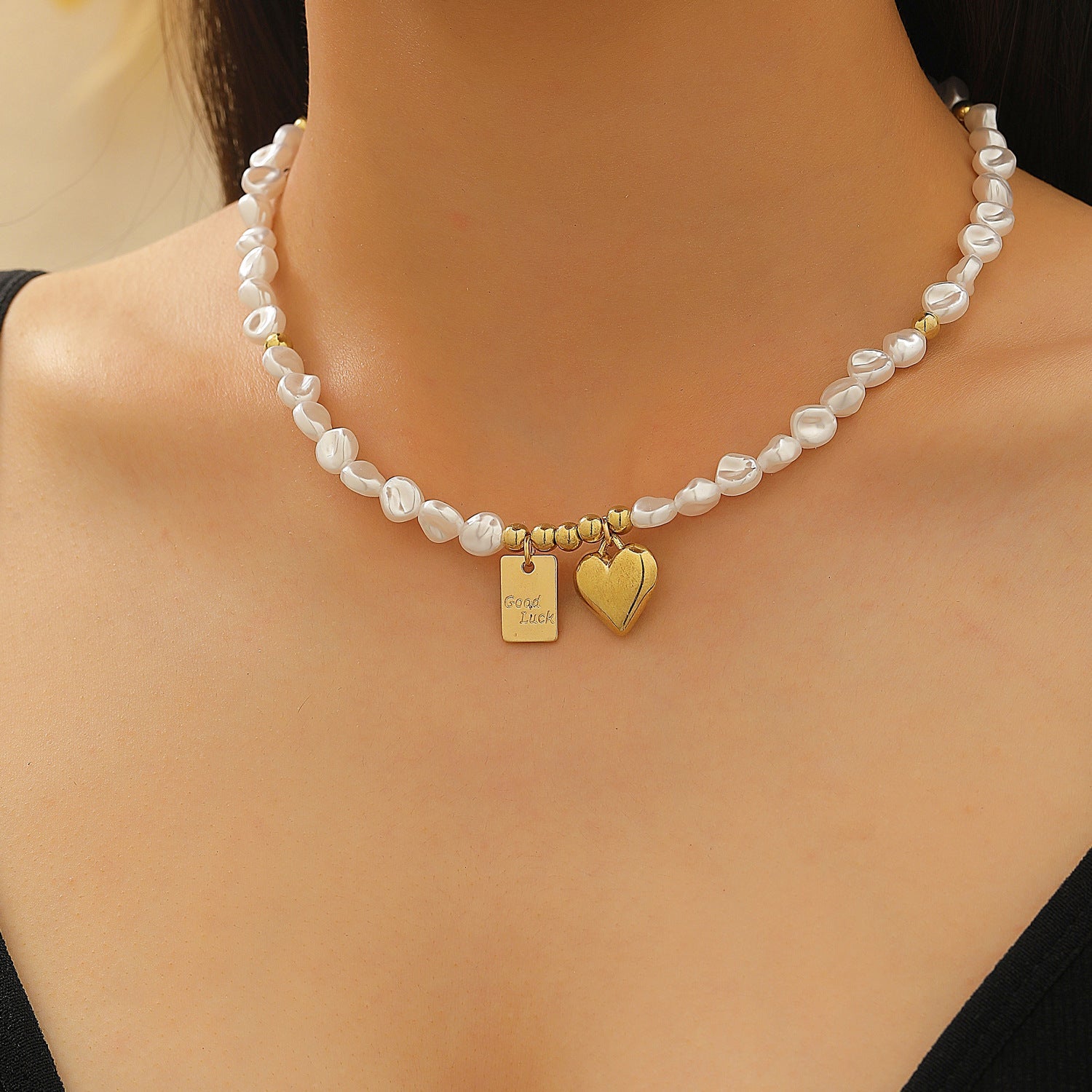 Pearl Female Style Creative Design V-shaped Jewelry Set – Jewelry Set | NonaEve