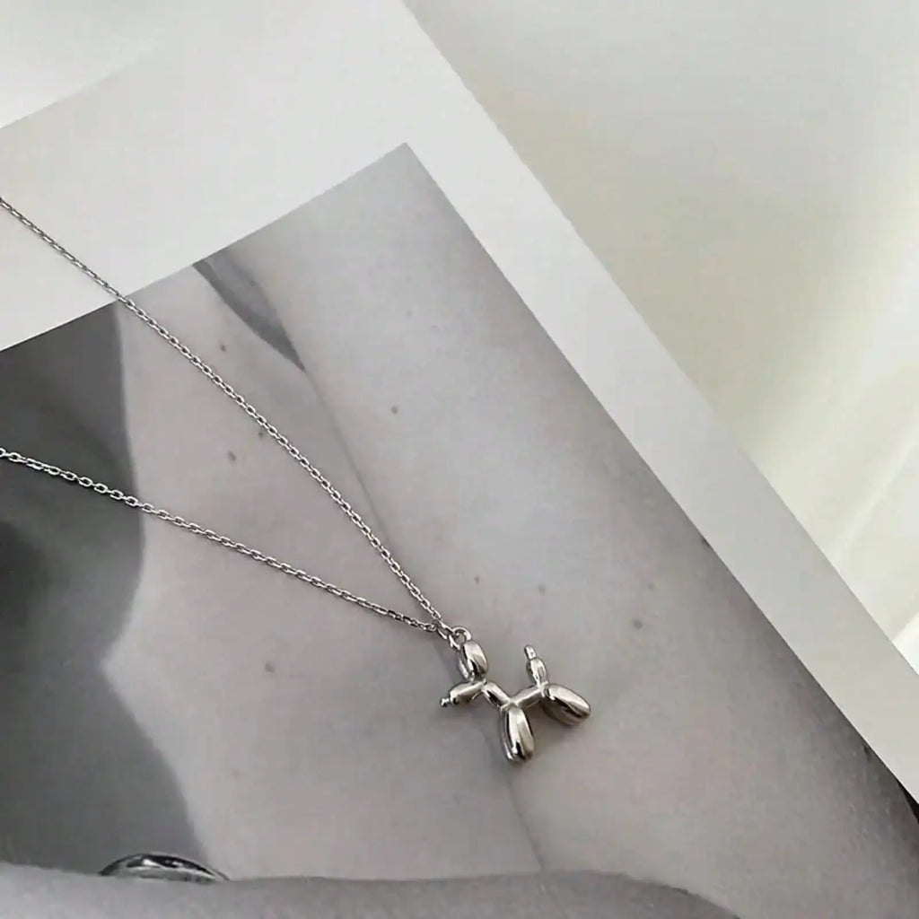 Gold Balloon Dog Pendant Necklace — Hip Hop Statement Jewelry for Women – Jewelry | NonaEve