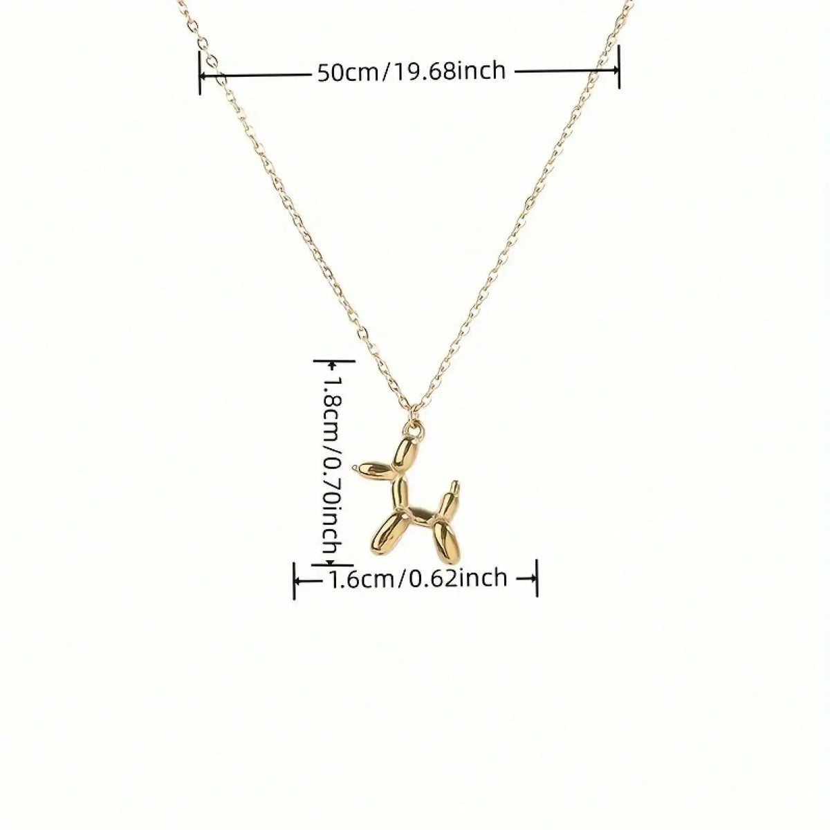 Gold Balloon Dog Pendant Necklace — Hip Hop Statement Jewelry for Women – Jewelry | NonaEve
