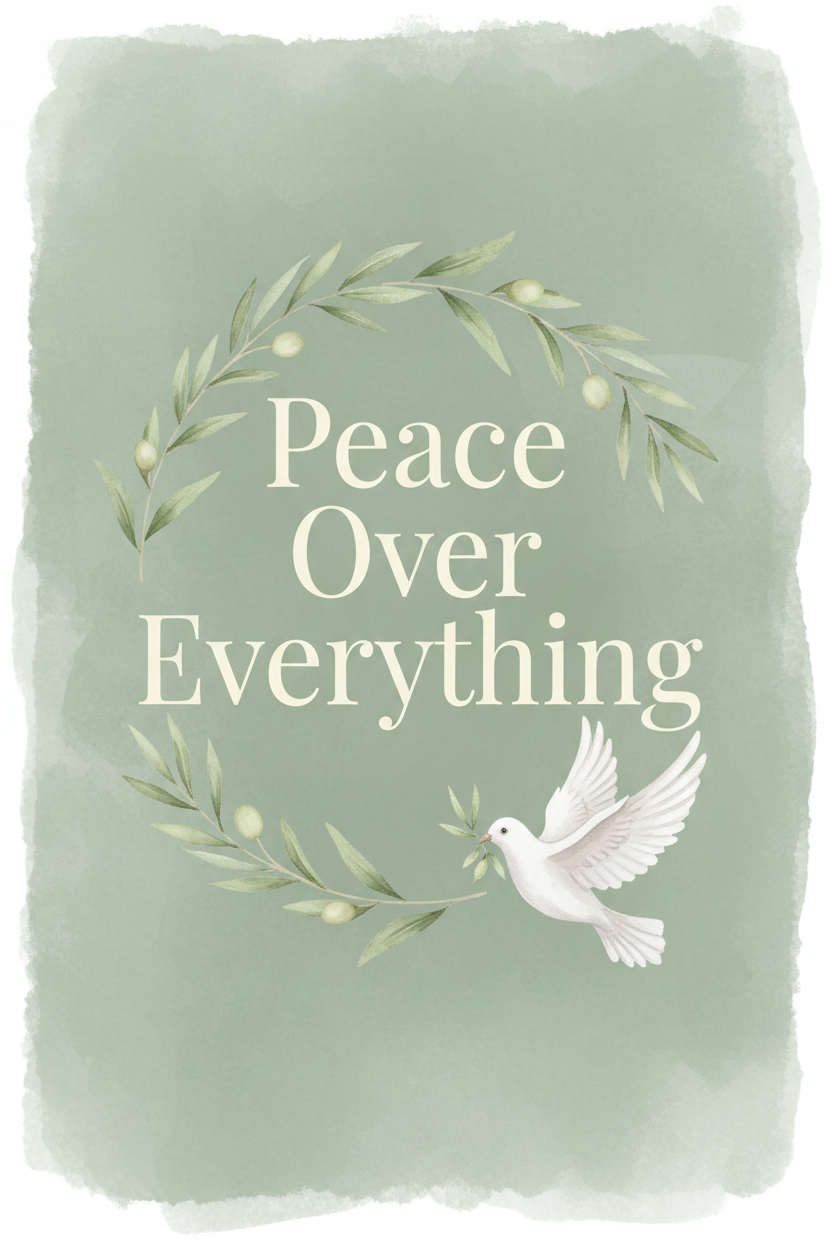 Peace Over Everything — Peace Wall Art Printable – Digital Download | Sparkle Grace Co.