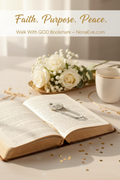Walk With GOD Bookmark Pin